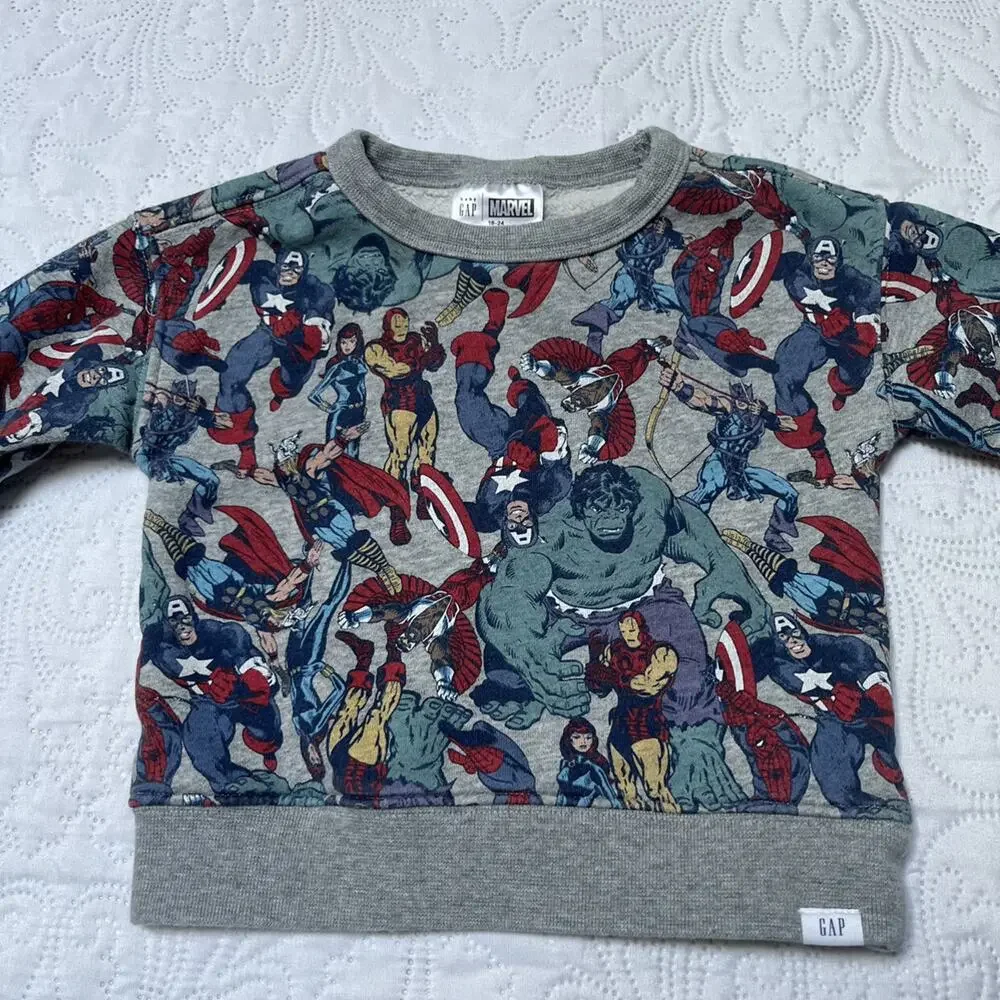 Gap Marvel Super Hero Sweatshirt Size 18-24m